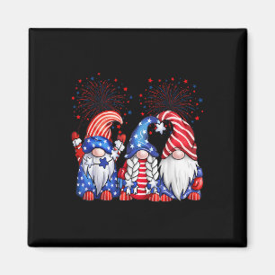 Aimant 4 juillet Amérique Gnomes Drapeau Américain Patrio