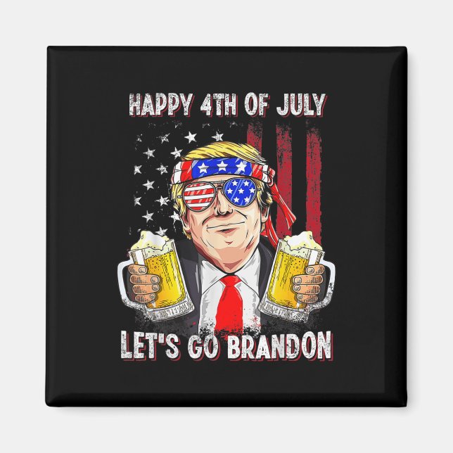 Aimant 4 juillet Bière Brandon Trump Bière Ameri (Devant)