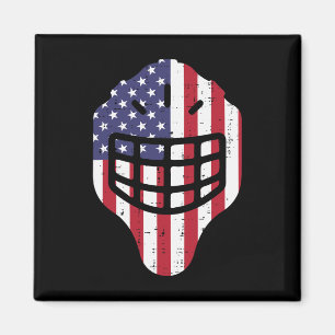 Aimant 4 juillet Casque de hockey sur glace Amérique Drap