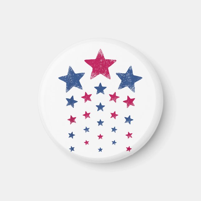 Aimant 4 juillet Femmes Hommes Enfants Cute USA Étoile pa (Devant)