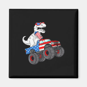 Aimant 4 juillet T Rex Dino Trex Dinosaur Monster Truck