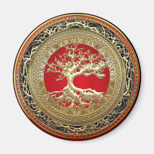 Aimant [500] Treasure Trove : Celtic Tree of Life [Or]