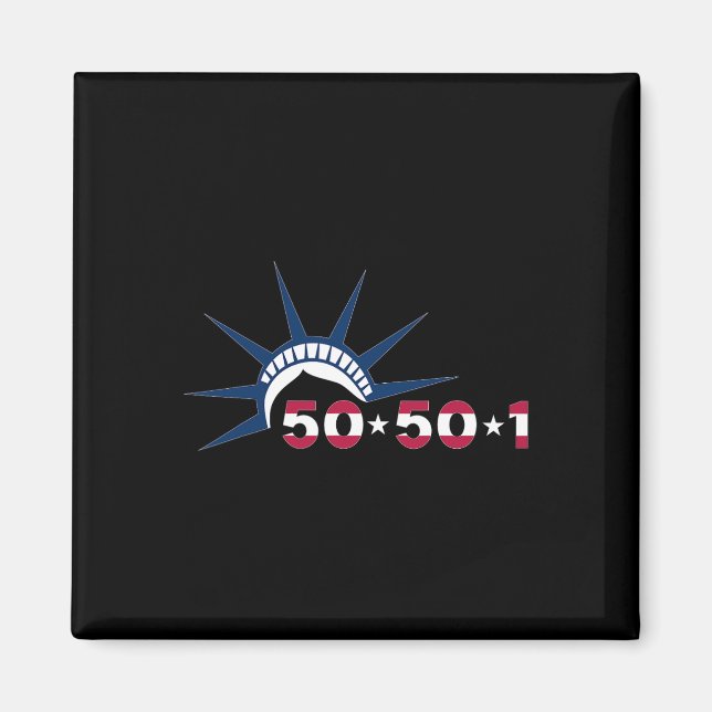 Aimant 50501 Mouvement De Protestation Statue De La Liber (Devant)