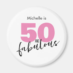 Aimant 50 et fabuleux 50e cadeau d'anniversaire Cinquante