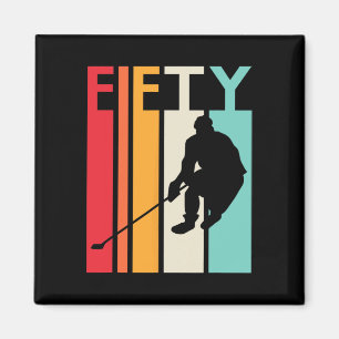 Aimant 50e anniversaire Cadeau Hockey Vintage 50 ans Bir