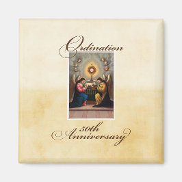 Aimant 50e anniversaire d'ordination Anges à l'autel