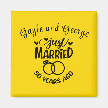 50e anniversaire du Mariage Noms personnalisés