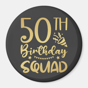 Aimant 50e Anniversaire Escouade 50 Cercle d'équipage de 