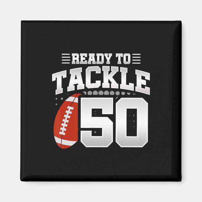 Aimant 50e anniversaire - Football Anniversaire - 50e Bir (Devant)
