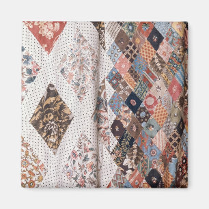 Aimant 53 : Détail d'un édredon de patchwork fait par M