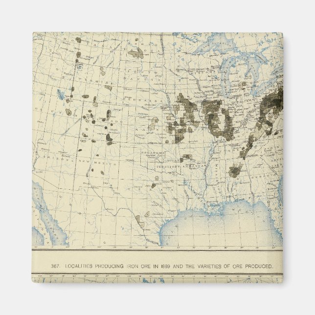 Aimant 58 Charbon 1890, minerai de fer 1889 (Devant)