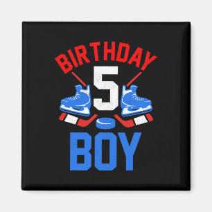 Aimant 5e anniversaire pour filles garçons 5 ans de hocke