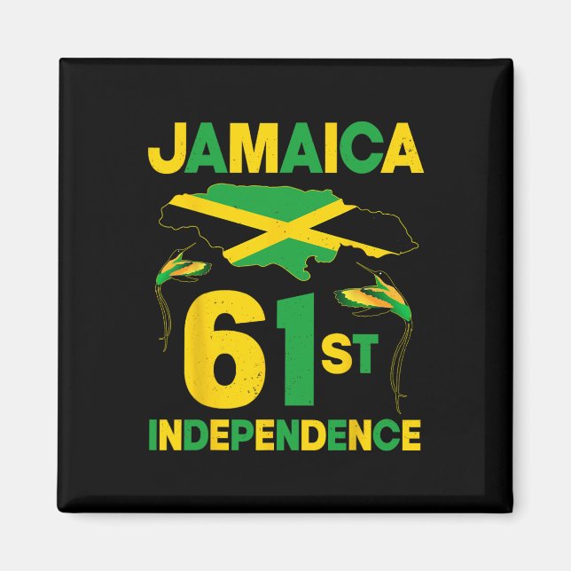 Aimant 61e anniversaire de l'indépendance de la Jamaïque  (Devant)
