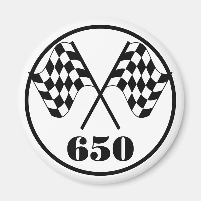 Aimant 650 drapeaux À damiers (Devant)