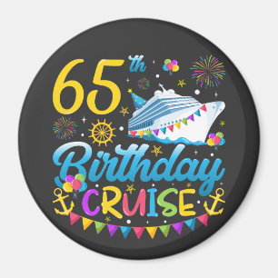 Aimant 65e anniversaire Croisière B-Day Party Circle