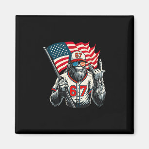 Aimant 67 Bigfoot Mème Funny Six Sept Gen Alpha Slang
