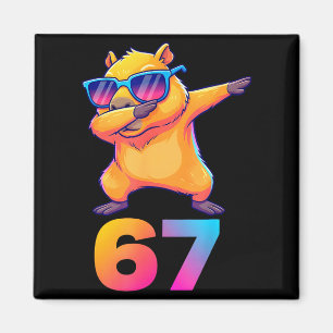 Aimant 67 Capybara Six Seven Mème Animal Cool Capybara Da