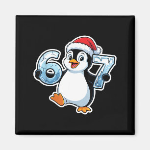 Aimant 67 Chapeau de Père Noël de pingouin de Noël Annive