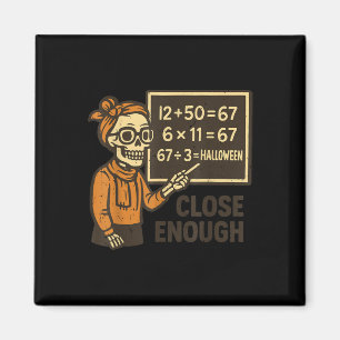 Aimant 67 Costume d'Halloween de professeur de mathématiq