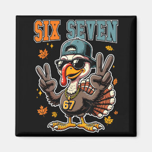 Aimant 67 Dinde de Thanksgiving Drôle de Thanksgiving Six