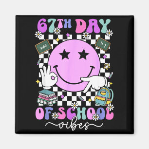 Aimant 67 Jours D'école Mème 100ème Jour D'école Vibes S