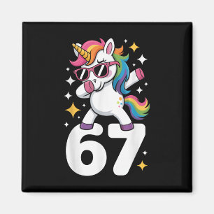 Aimant 67 Licorne Dabbing Six Sept Mème Drôle