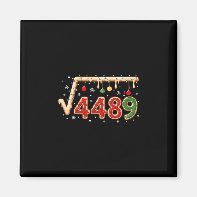 Aimant 67 Meme Christmas Square Root 4489 Six Seven Math  (Devant)