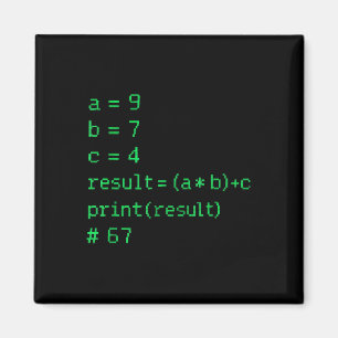 Aimant 67 Mème Code Python Résultat Humour Geek Six Sept