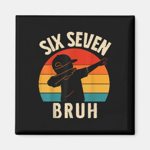 Aimant 67 Meme Dabbing Six Seven Bruh Rétro Vintage Couch