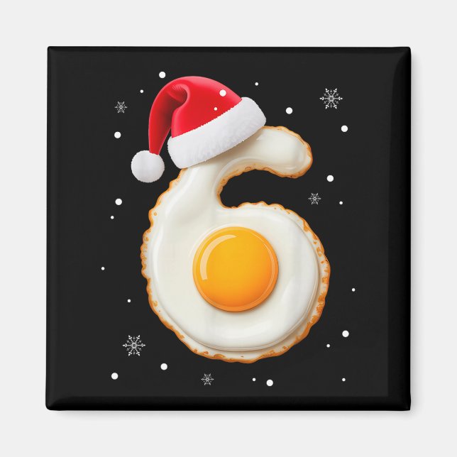 Aimant 67 Meme Funny Number 6 Egg Bacon Matching Christma (Devant)