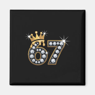 Aimant 67 Meme Luxe Couronne Dégoulinant Élégant Royal Si