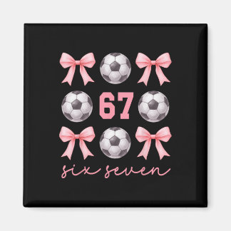 Aimant 67 Meme Maman de foot Sœur Coquette Arcs Rose Fill