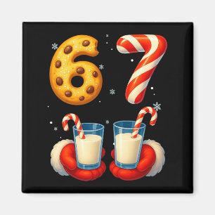 Aimant 67 Meme Noël Cookie Candy Cane Drôle Six Sept