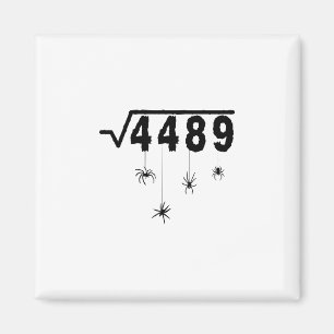 Aimant 67 Mème Prof de maths 6 7 Halloween Araignées Carr