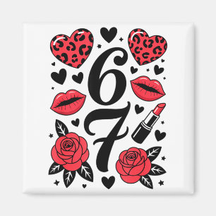 Aimant 67 Meme Six Seven 67 Meme Six Seven 6 7 Saint-Vale