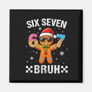 Aimant 67 Noël 6 7 Mème Homme en pain d'épice Xmas Pyjama