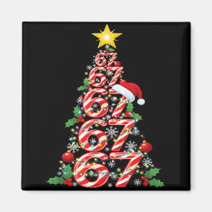 Aimant 67 Noël 6 7 Mème Pyjama Fête Gen Alpha Sl