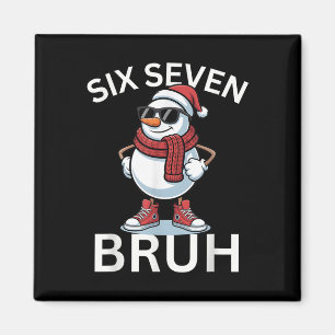 Aimant 67 Noël Drôle Six Sept Mème Brainrot Bonhomme de N