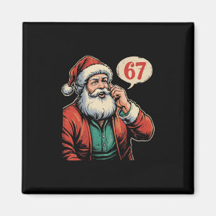 Aimant 67 Noël Drôle Six Sept Mème Brainrot Père Noël C