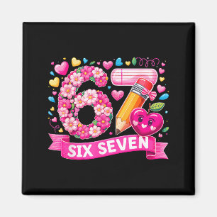 Aimant 67 Six Seven 6 7 Mème Conception d'enseignant de l