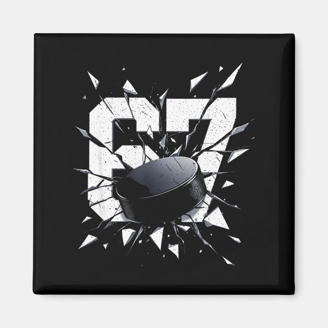 Aimant 67 Six Seven Hockey Gen Alpha Brainrot Meme  (Devant)