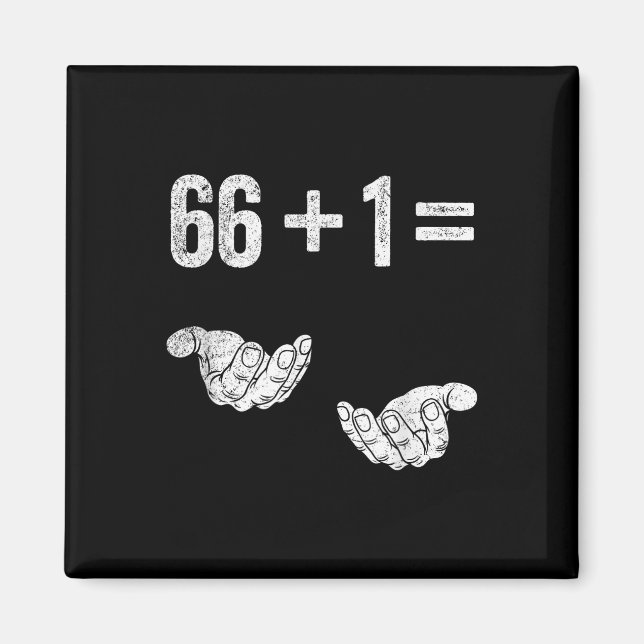 Aimant 67 Six Seven Mathématiques Mathématiques Brainrot  (Devant)
