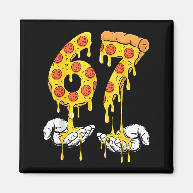 Aimant 67 Zza Meme Funny Zza Lover  (Devant)