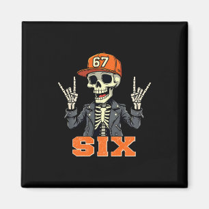 Aimant 67endy Squelette – 67 Six Seven Halloween 6 Manche