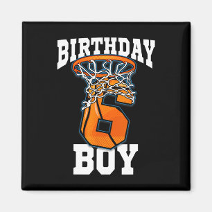 Aimant 6e anniversaire Bysketbyll garçon 6 ans Bysketbyll