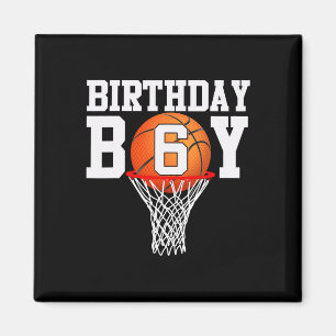 Aimant 6e anniversaire Sport 6 ans Basketball 6 garçons K