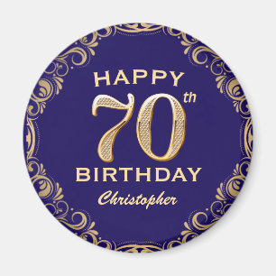 Aimant 70e anniversaire de la Parties scintillant marine 