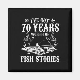Aimant 70e Anniversaire Pêcheur T Shirt Funny B Fishing G