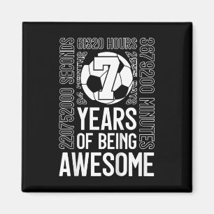 Aimant 7 Ans de Football Incroyable 7ème Anniversaire