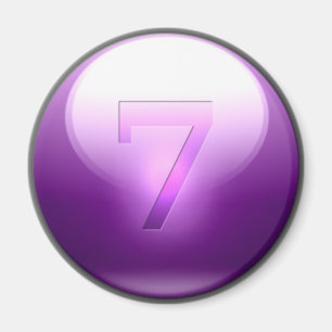 Aimant 7 chanceux pourpres